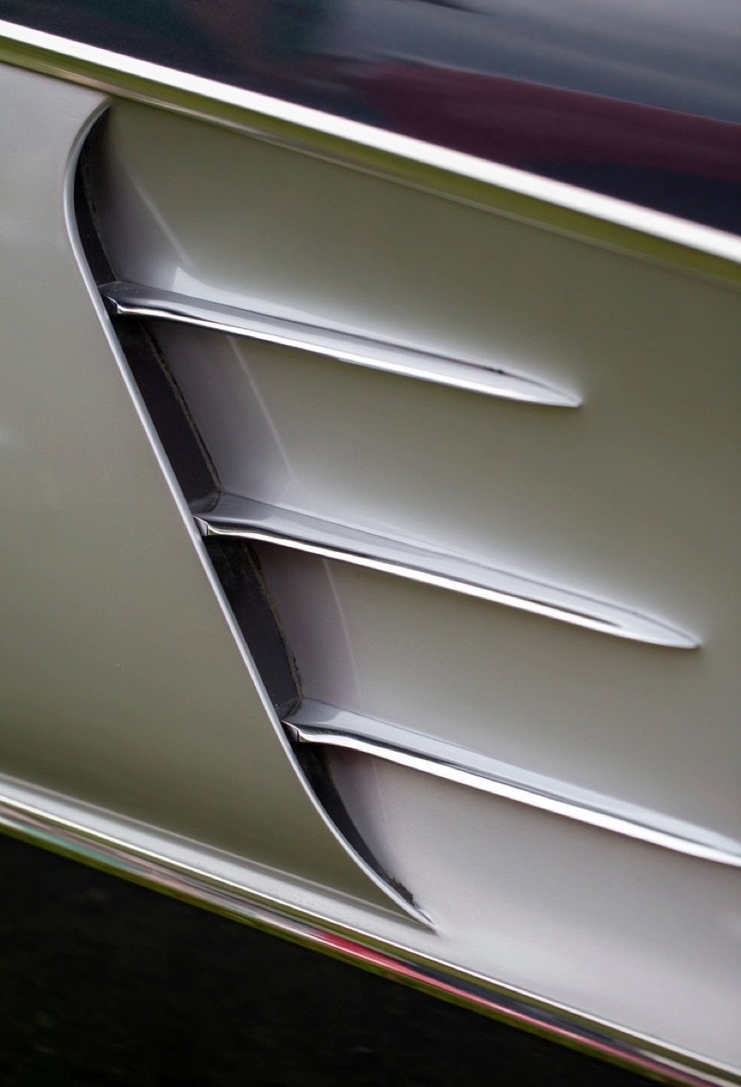 Glossy, freshly polished car bodywork